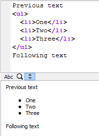 New HTML object list